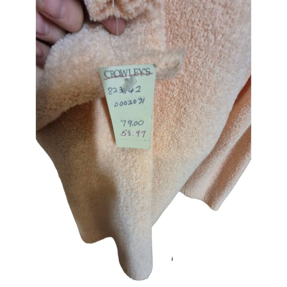 Liz Claiborne VTG 90s Y2K Wool Sweater Oversized V-neck Tunic Peach sz M NEW - Picture 4 of 5